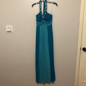 Jodi Kristopher Jeweled Halter Neck Dress_Size M
